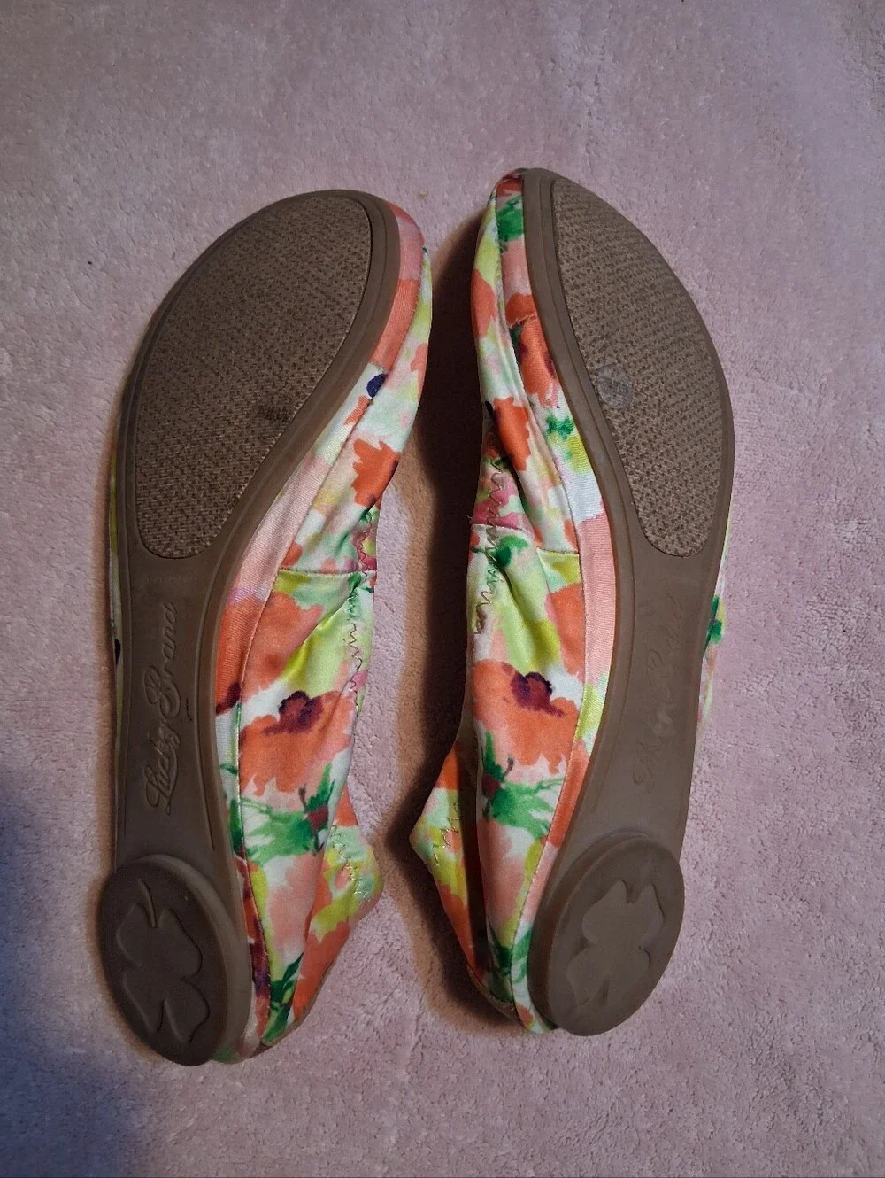 Ballet Summer Flats Size 7.5M  Emmie Floral Cottagecore Slip-on Elastic Travel